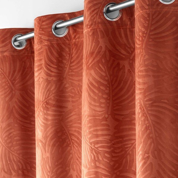 Tenda in velluto color mattone 140x240 cm Analia - douceur d'intérieur-image-1