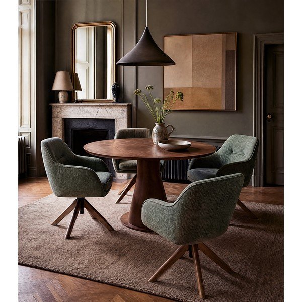 Set di sedie da pranzo verde in imbottito 2 pz Avola – Unique Furniture-image-1