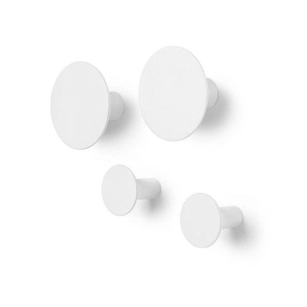 Set di 4 ganci da parete bianchi Ponto - Blomus