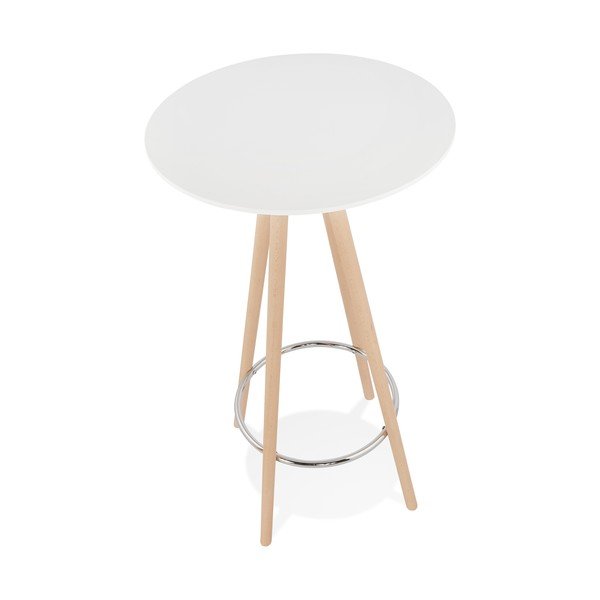 Tavolo da bar bianco, altezza 110 cm Deboo - Kokoon-image-2