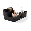 Organizer da bagno nero in plastica riciclata Bellwood - Umbra