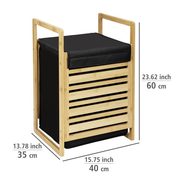 Cesto portabiancheria in tessuto 47 l Ecori - Wenko-image-4