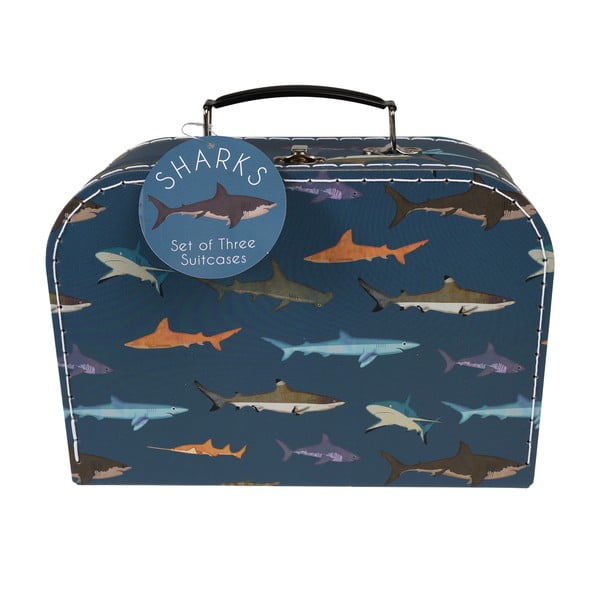 Valigie per bambini in set di 3 pezzi Sharks - Rex London-image-2