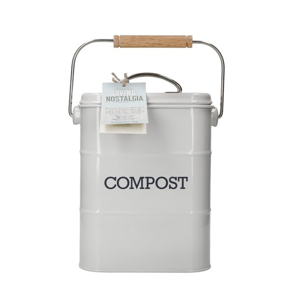 Contenitore grigio per rifiuti compostabili 3 l Living Nostalgia - Kitchen Craft-image-3