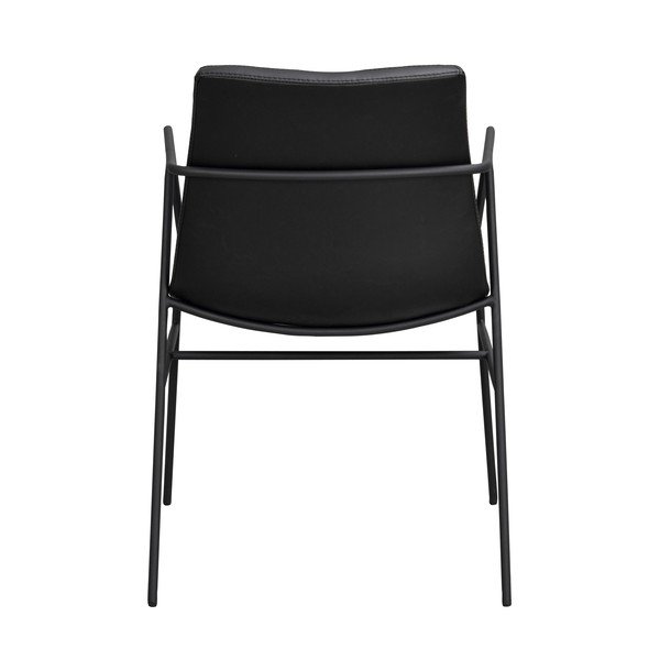 Sedia da pranzo nera con rivestimento in similpelle Huntingbay Huntington - Rowico-image-4