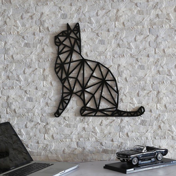 Decorazione murale nera Gatto nero, 39 x 65 cm - Evila Originals-image-3