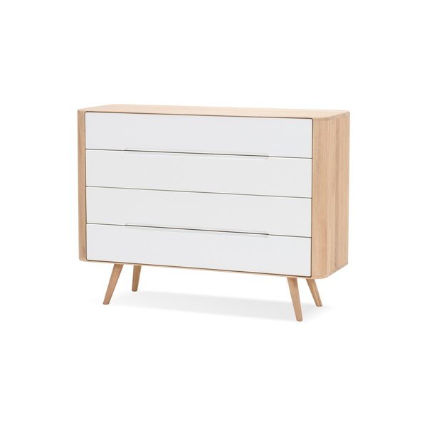Cassettiera in rovere Due, 120 x 42 x 90 cm Ena - Gazzda-image-2