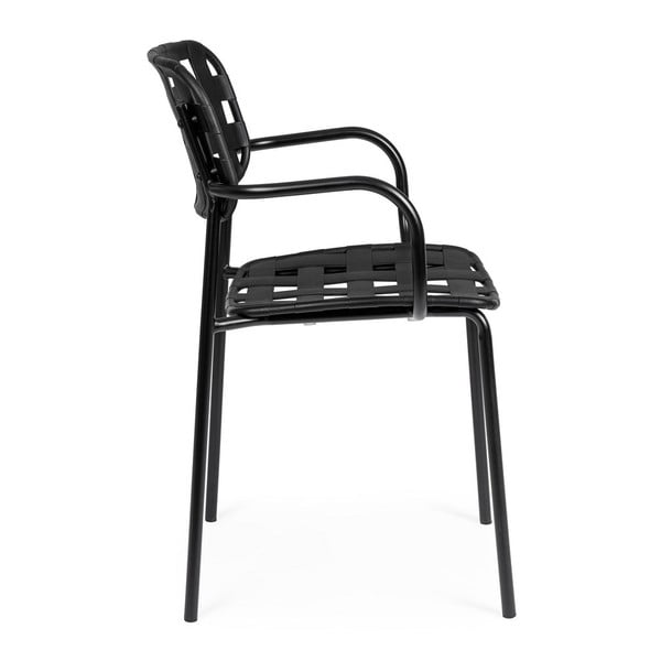 Sedie da esterno in set nere in metallo 4 pz Clover   – Bizzotto-image-2