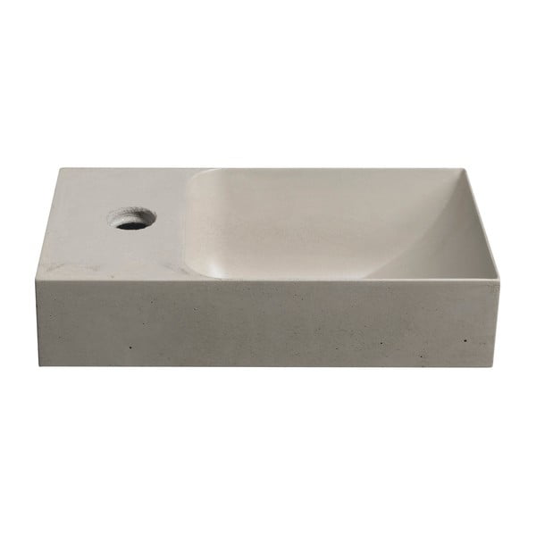 Lavabo in grigio chiaro in calcestruzzo 31x17 cm Piccolino – Sapho-image-2