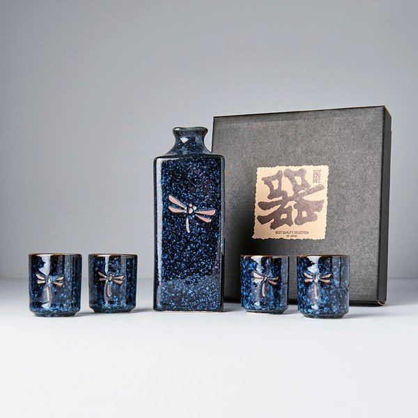 Set di decanter e 4 tazze per sakè Dragonfly - MIJ-image-1