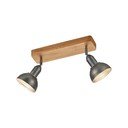 Faretto in colore grigio scuro-naturale 11x33 cm Delhi - Trio