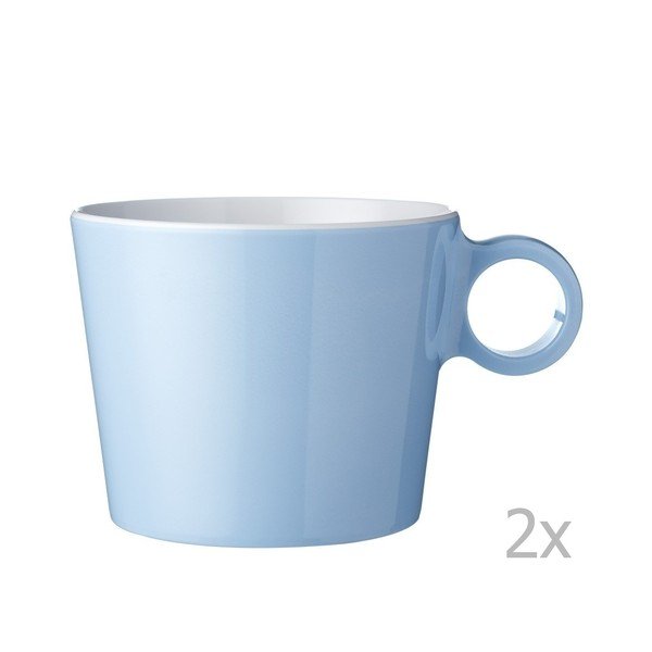 Sada 2 modrých hrnků Rosti Mepal Flow, 375 ml