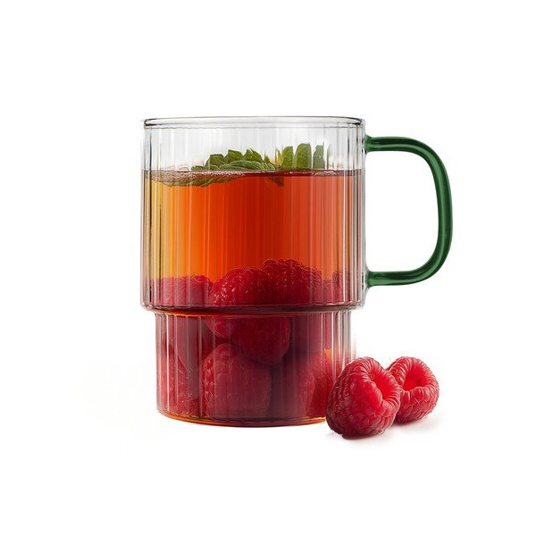 Tazze in set per cappuccino verdi in vetro 2 pz 350 ml Livio – Vialli Design-image-4