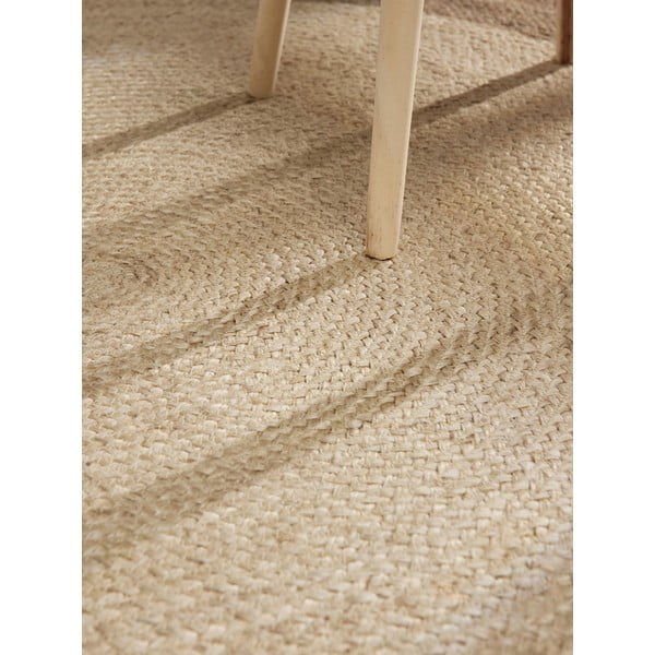 Tappeto rotondo greige in iuta reversibile e tessuto a mano ø 120 cm Jutta Greige – Hanse Home-image-4