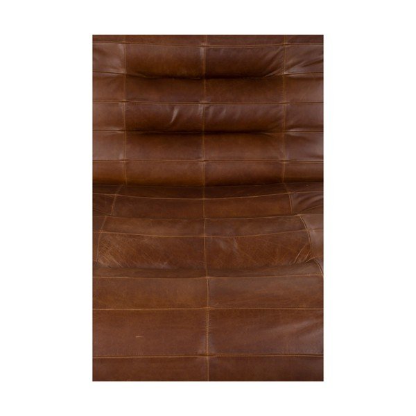 Poltrona marrone con rivestimento in pelle Wyatt – Dutchbone-image-4