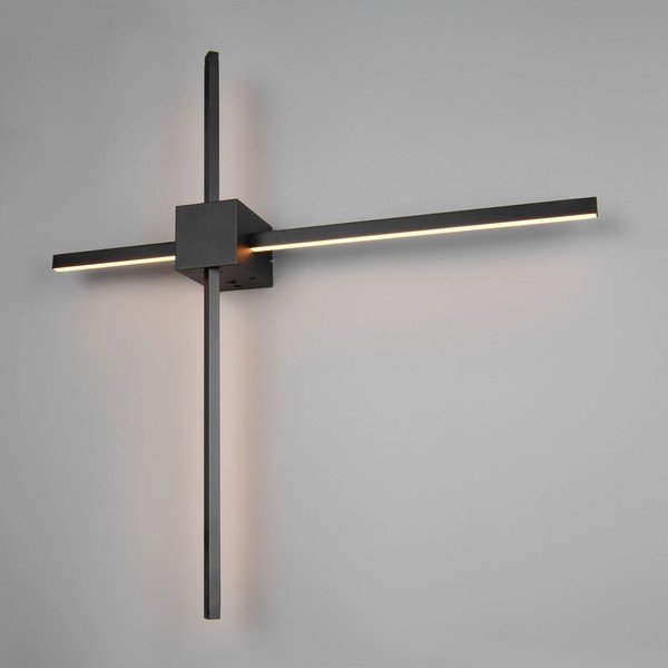 Lampada da parete LED nera opaca con intensità regolabile Cassino – Trio-image-2