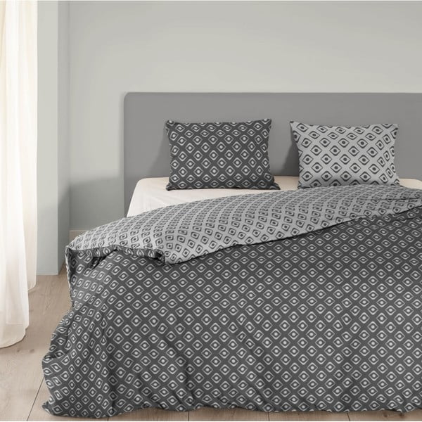 Šedé bavlněné povlečení Mundotextil Pattern, 140 x 200 cm-image-1