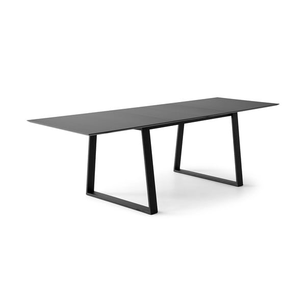 Tavolo da pranzo pieghevole nero con piano nero 100x210 cm Meza - Hammel Furniture-image-1