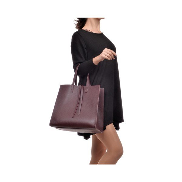 Vínově červená kožená kabelka Mangotti Vera-image-4