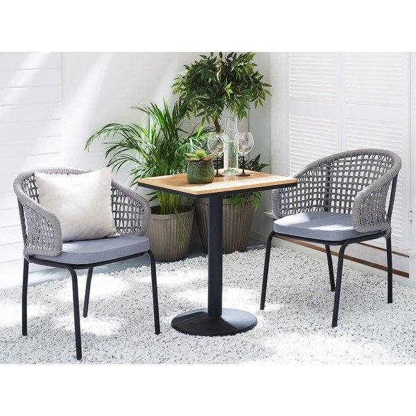 Set di 2 sedie da giardino grigie Ibiza Palmi - Monobeli-image-1