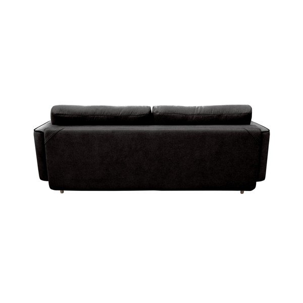 Divano letto a tre posti nero con gambe chiare Ivy - Mazzini Sofas-image-4