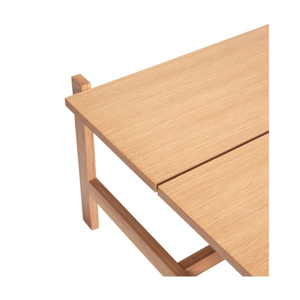 Tavolino con piano in rovere decorato in colore naturale 80x80 cm Dash - Hübsch-image-3