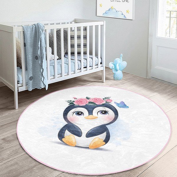 Tappeto bianco per bambini ø 100 cm Comfort - Mila Home-image-1