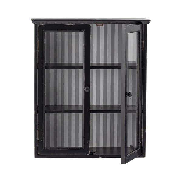 Vetrina nera in abete massiccio da appendere 51,5x66,5x22,5 cm Hazem – Bloomingville-image-2