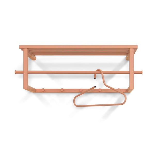 Attaccapanni da parete color salmone in metallo con scaffale 76 cm Marco – Spinder Design-image-4