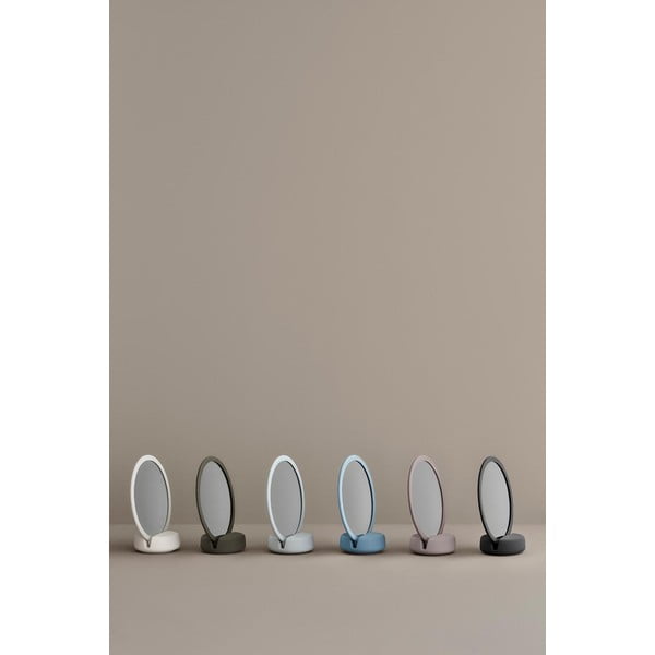 Specchio da tavolo bianco crema, altezza 18,5 cm Sono - Blomus-image-1