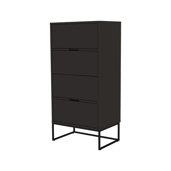 Cassettiera nera , 60 x 127 cm Lipp - Tenzo-image-3