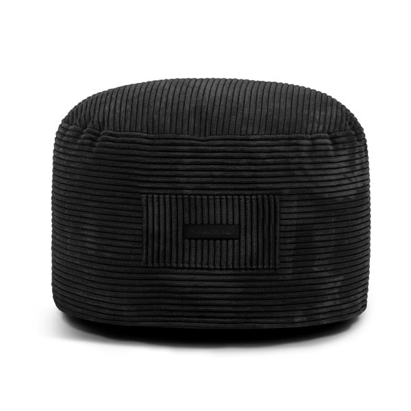 Poggiapiedi nero con rivestimento in velluto a coste Om 60 – SLOWDOWN