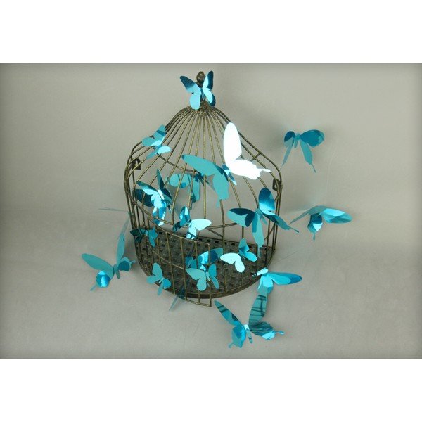 Set di 12 adesivi 3D blu Farfalle - Ambiance-image-1