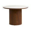 Tavolino da salotto rotondo colore naturale scuro con piano in ceramica ø 60 cm Noli – House Nordic