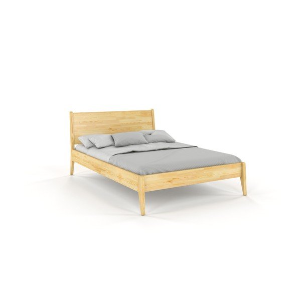 Letto matrimoniale in legno di pino 140 x 200 cm Visby Radom - Skandica