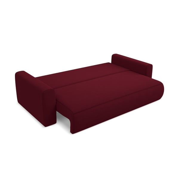 Divano burgundy allungabile/con contenitore con rivestimento in velluto 238 cm Kapua – Makamii-image-3