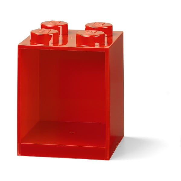 Mensola a muro rossa per bambini Brick 4 - LEGO®-image-1