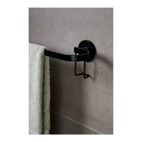 Porta asciugamani da parete nero Classic Plus - Wenko-image-1