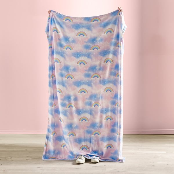 Coperta per bambini blu e rosa in micropile 130x170 cm Candy Unicorn – Catherine Lansfield-image-3