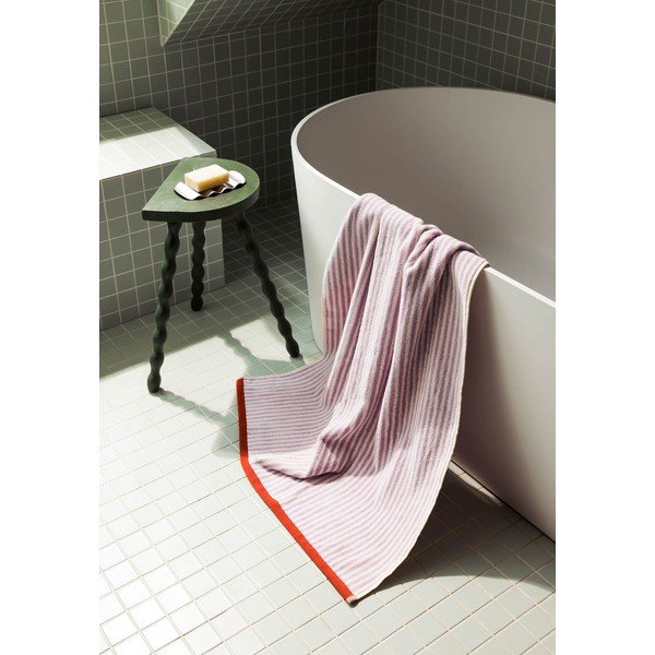 Asciugamano tipo terry lavanda/color crema in cotone 50x80 cm Gobo – noo.ma-image-4