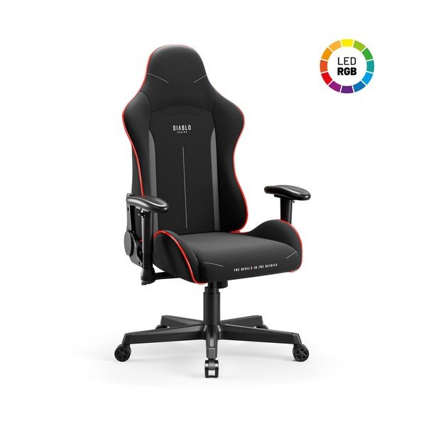 Sedia da gioco nera X-Starter LED - Diablo Chairs