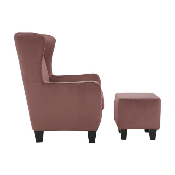 Poltrona in velluto rosa Zhili - Støraa-image-2