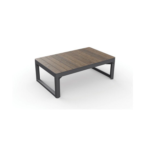 Tavolino da giardino con effetto noce 71,5x116 cm Lyon – Keter