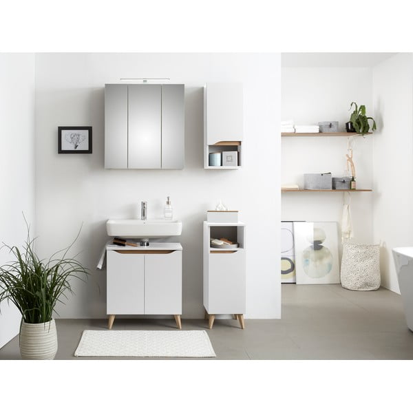 Mobile basso sospeso bianco senza lavello 60x53 cm Set 857 - Pelipal-image-4