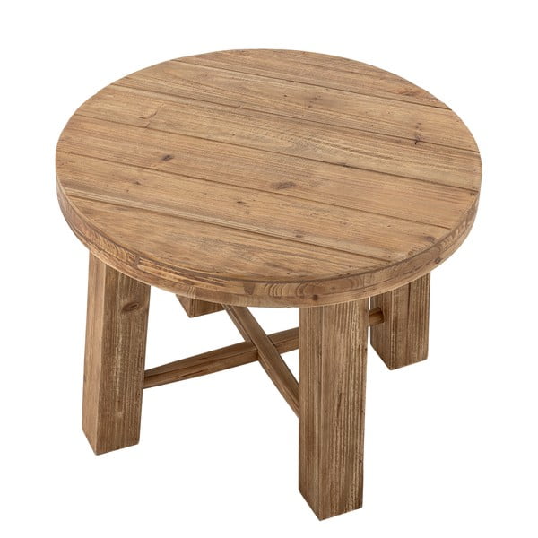 Tavolino da salotto rotondo colore naturale scuro con effetto legno esotico ø 60 cm Emmett – Bloomingville-image-2