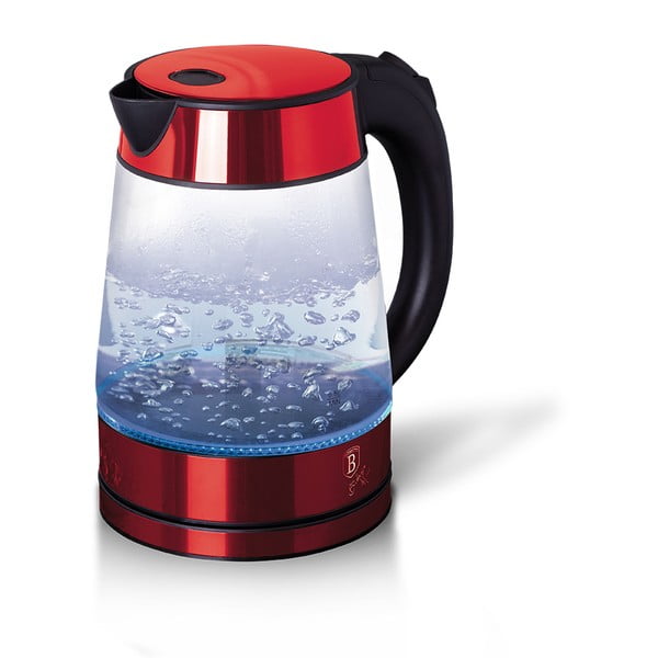 Bollitore rosso 1,7 l Burgundy Metallic Line - BerlingerHaus