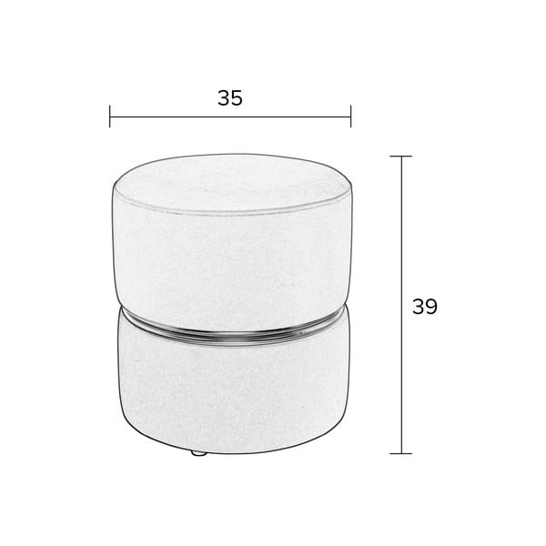 Poggiapiedi verde/turchese con rivestimento in velluto Bubbly – White Label-image-3