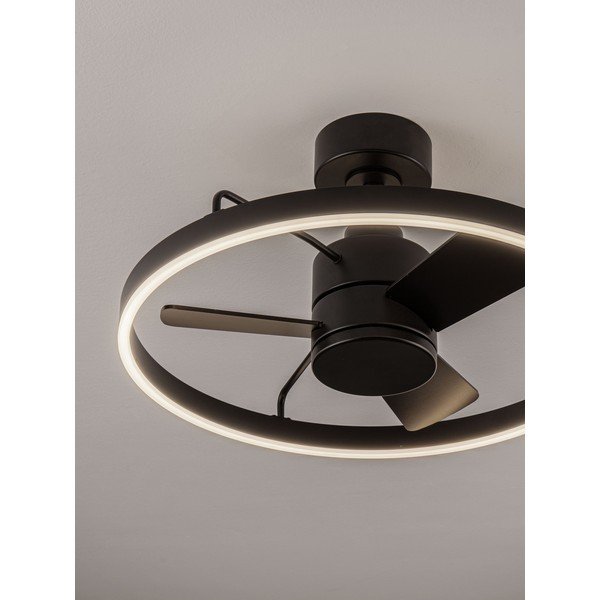 Plafoniera LED nera opaca in metallo con intensità regolabile Lunair – Nova Luce-image-3