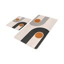 Set di tappetini per il bagno in velluto beige 2 pz 60x100 cm Dot Arch – Mila Home