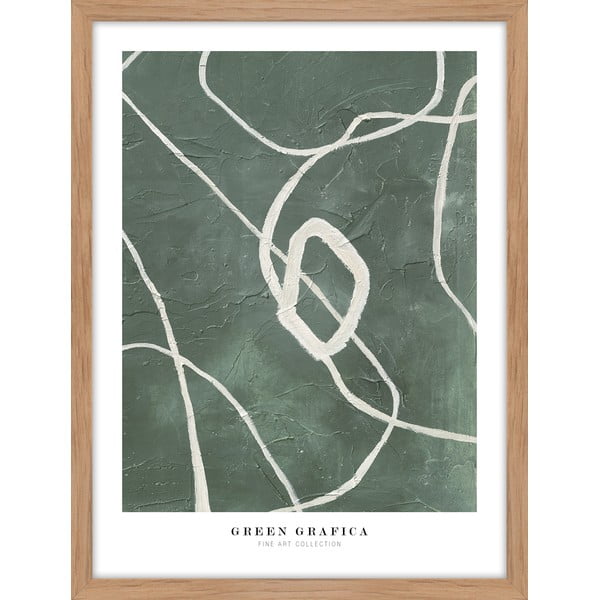 Poster in cornice 32x42 cm Green Grafica - Malerifabrikken